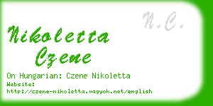 nikoletta czene business card